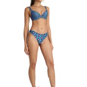 'BLUE REEF' PRINTED BIKINI BOTTOM WITH SHIRRED SIDES